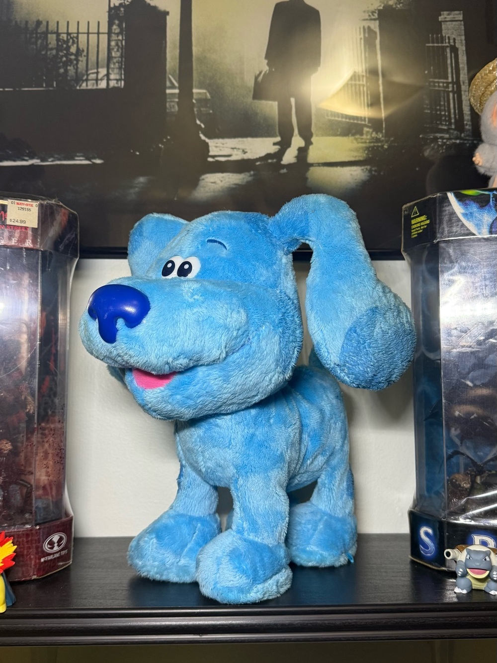 Vintage 2000s Blues Clues Blue Working Interactive Dancing Animated Toy